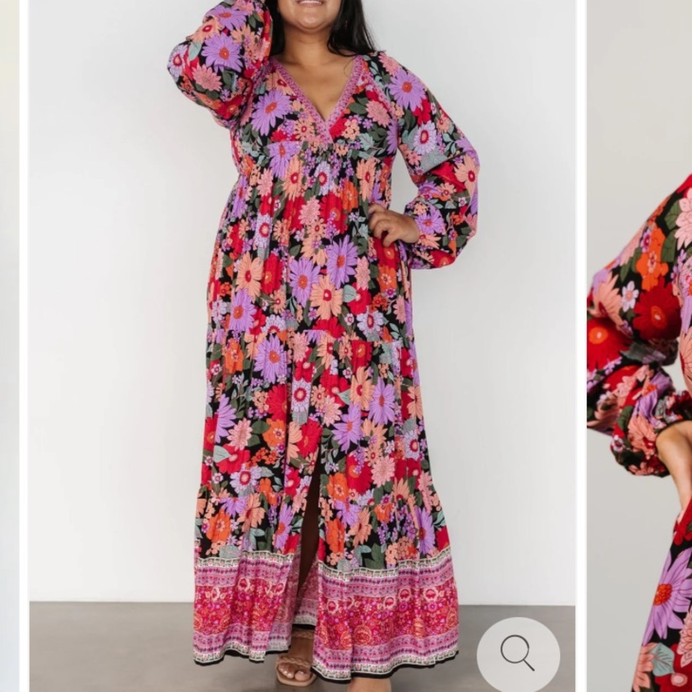 Baltic Born Floral Maxi Dress in Black, Red, Pink, Purple